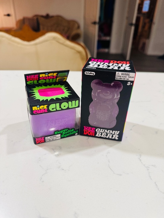 Schylling Other - Purple Bundle of 2 Needohs - Nice Glow Cube and Gummi Bear, Brand New!